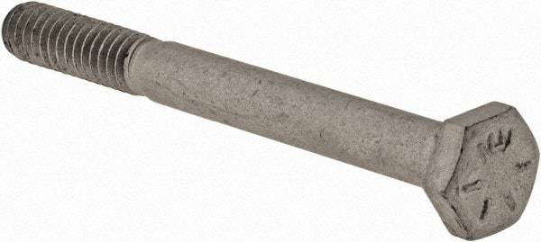 Armor Coat - 1/4-20 UNC, 2-1/2" Length Under Head Hex Head Cap Screw - Partially Threaded, Grade 8 Steel, 7/16" Hex - Apex Tool & Supply