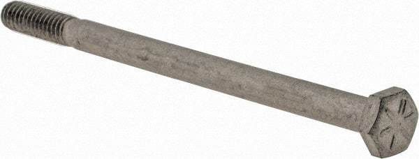 Armor Coat - 1/4-20 UNC, 4" Length Under Head Hex Head Cap Screw - Partially Threaded, Grade 8 Steel, 7/16" Hex - Apex Tool & Supply