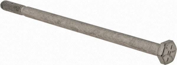 Armor Coat - 1/4-20 UNC, 5" Length Under Head Hex Head Cap Screw - Partially Threaded, Grade 8 Steel, 7/16" Hex - Apex Tool & Supply