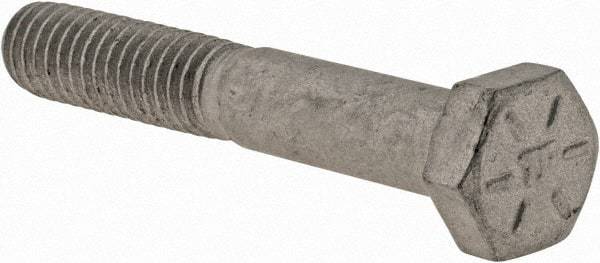 Armor Coat - 5/16-18 UNC, 2" Length Under Head Hex Head Cap Screw - Partially Threaded, Grade 8 Steel, 1/2" Hex - Apex Tool & Supply