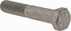 Armor Coat - 7/16-14 UNC, 2-1/2" Length Under Head Hex Head Cap Screw - Partially Threaded, Grade 8 Steel, 5/8" Hex - Apex Tool & Supply