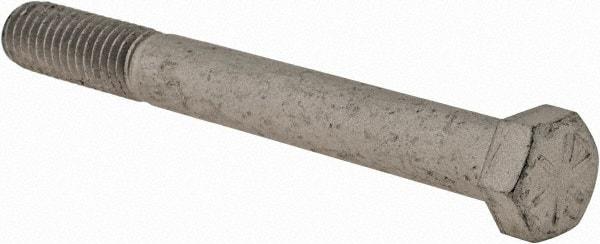 Armor Coat - 7/16-14 UNC, 4" Length Under Head Hex Head Cap Screw - Partially Threaded, Grade 8 Steel, 5/8" Hex - Apex Tool & Supply