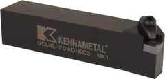 Kennametal - DCLN, Left Hand Cut, 5° Lead Angle, 1-1/4" Shank Height x 1-1/4" Shank Width, Negative Rake Indexable Turning Toolholder - 6" OAL, CN..43. Insert Compatibility, Series Kenclamp - Apex Tool & Supply