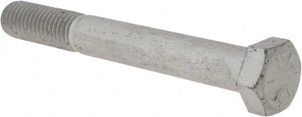 Armor Coat - 5/8-11 UNC, 5" Length Under Head Hex Head Cap Screw - Partially Threaded, Grade 8 Steel, 15/16" Hex - Apex Tool & Supply