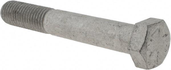 Armor Coat - 3/4-10 UNC, 5" Length Under Head Hex Head Cap Screw - Partially Threaded, Grade 8 Steel, 1-1/8" Hex - Apex Tool & Supply