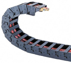 Hubbell Workplace - 3 Ft. Long, Nylon, Flip Top Cable and Hose Carrier - 2.6 Inch Inside Width x 1-3/4 Inch Inside Height, 3.7 Inch Outside Width x 2-1/2 Inch Outside Height, 3.4 Inch Bend Radius - Apex Tool & Supply