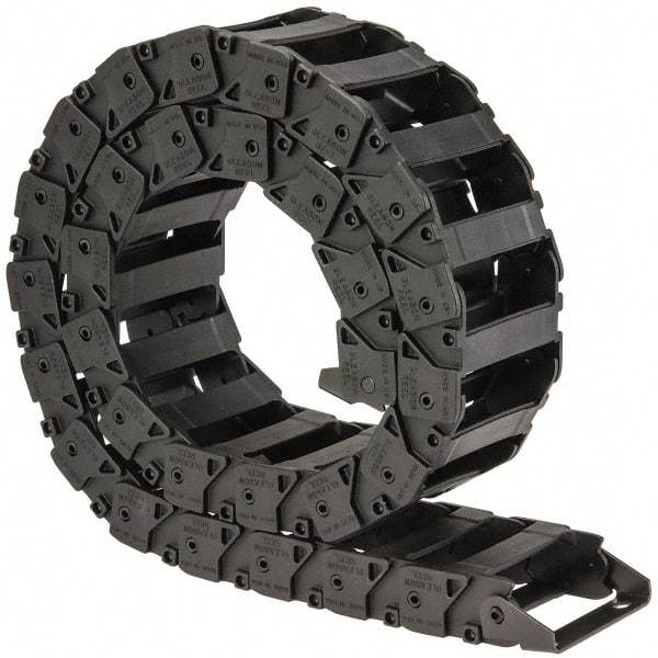 Hubbell Workplace - 3 Ft. Long, Nylon, Fixed Open Cable and Hose Carrier - 3.08 Inch Inside Width x 0.98 Inch Inside Height, 3.7 Inch Outside Width x 1.34 Inch Outside Height, 3.7 Inch Bend Radius - Apex Tool & Supply