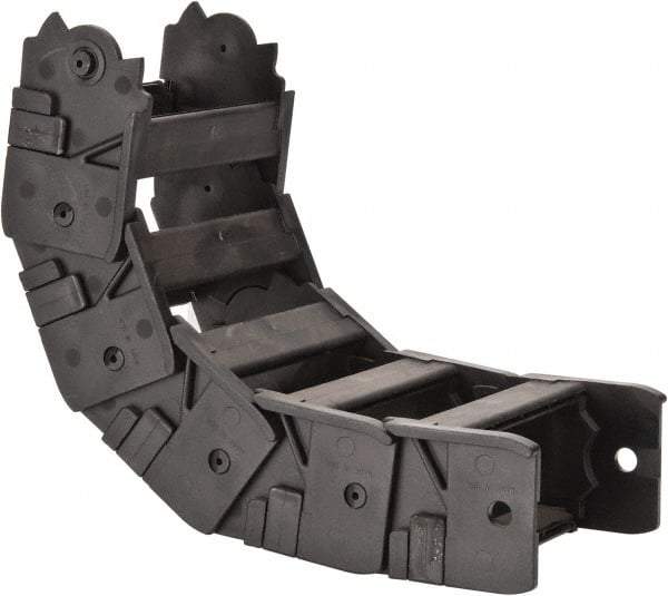 Hubbell Workplace - 1 Ft. Long, Nylon, Flip Top Cable and Hose Carrier - 4-1/4 Inch Inside Width x 1-3/4 Inch Inside Height, 5.36 Inch Outside Width x 2-1/2 Inch Outside Height, 4.78 Inch Bend Radius - Apex Tool & Supply