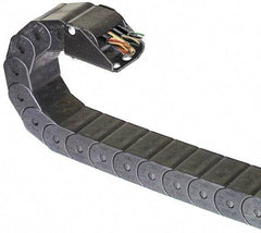 Hubbell Workplace - 3 Ft. Long, Nylon, Enclosed Cable and Hose Carrier - 2 Inch Inside Width x 1 Inch Inside Height, 2.76 Inch Outside Width x 1-1/2 Inch Outside Height, 3-1/4 Inch Bend Radius - Apex Tool & Supply