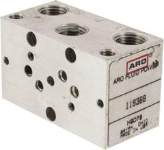 ARO/Ingersoll-Rand - 1/8" Solenoid Valve Manifold Subbase - Use with Sierra 15mm Solenoid Valves - Apex Tool & Supply