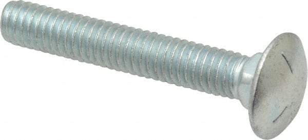 Value Collection - 5/16-18 UNC 2" Length Under Head, Standard Square Neck, Carriage Bolt - Grade 5 Steel, Zinc-Plated Finish - Apex Tool & Supply