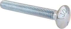 Value Collection - 5/16-18 UNC 2-1/2" Length Under Head, Standard Square Neck, Carriage Bolt - Grade 5 Steel, Zinc-Plated Finish - Apex Tool & Supply