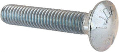 Value Collection - 3/8-16 UNC 2" Length Under Head, Standard Square Neck, Carriage Bolt - Grade 5 Steel, Zinc-Plated Finish - Apex Tool & Supply