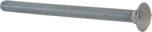 Value Collection - 3/8-16 UNC 5" Length Under Head, Standard Square Neck, Carriage Bolt - Grade 5 Steel, Zinc-Plated Finish - Apex Tool & Supply