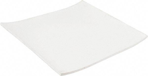 Made in USA - 12" Long, 12" Wide, 3/16" Thick, Neoprene Rubber Foam Sheet - 50 to 60 Durometer, White, -20 to 170°F, 900 psi Tensile Strength, Stock Length - Apex Tool & Supply