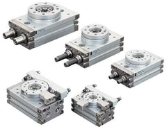 SMC PNEUMATICS - 65mm Table Diam x 21mm Piston Diam Rotary Actuator Table - 14 to 145 psi, 44.06 LBF Radial Load, 44.29 LBS Thrust Load Up, 81.6 LBS Thrust Load Down, 1/8" NPT Port, 127mm Long x 70mm Wide x 40mm High - Apex Tool & Supply