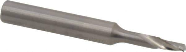 Onsrud - 1/8" Cutting Diam x 1/4" Length of Cut, 1 Flute, Upcut Spiral Router Bit - Uncoated, Right Hand Cut, Solid Carbide, 2" OAL x 1/4" Shank Diam, Single Edge, 21° Helix Angle - Apex Tool & Supply