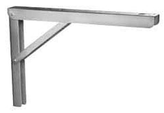 Knape & Vogt - 750 Lb Capacity, Anachrome Steel Coated, Folding L-Bracket - 16" Long, 0.7874" Wide - Apex Tool & Supply