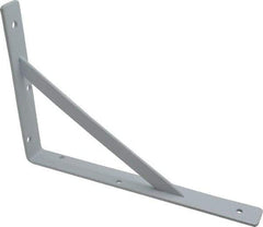 Knape & Vogt - 1,000 Lb Capacity, White Finish, L-Bracket - 12" Long, 8" High - Apex Tool & Supply