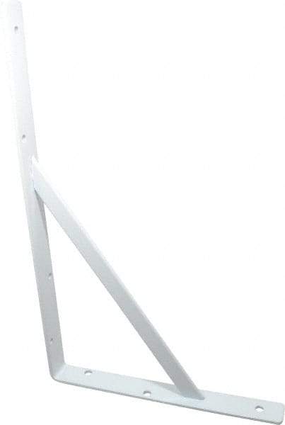 Knape & Vogt - 1,000 Lb Capacity, White Finish, L-Bracket - 16" Long, 10" High - Apex Tool & Supply