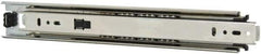 Knape & Vogt - 12" Slide Length, 12" Travel Length, Steel Precision Drawer Slide - 1/2" Wide, 1-13/16" High, 100 Lb Capacity at Full Extension, Chrome Finish - Apex Tool & Supply