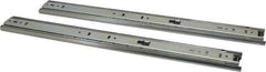 Knape & Vogt - 18" Slide Length, 18" Travel Length, Steel Precision Drawer Slide - 1/2" Wide, 1-13/16" High, 100 Lb Capacity at Full Extension, Chrome Finish - Apex Tool & Supply