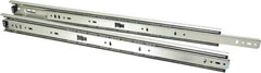 Knape & Vogt - 20" Slide Length, 20" Travel Length, Steel Precision Drawer Slide - 1/2" Wide, 1-13/16" High, 100 Lb Capacity at Full Extension, Chrome Finish - Apex Tool & Supply
