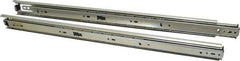 Knape & Vogt - 22" Slide Length, 22" Travel Length, Steel Precision Drawer Slide - 1/2" Wide, 1-13/16" High, 100 Lb Capacity at Full Extension, Chrome Finish - Apex Tool & Supply