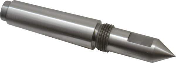Riten - 3/4" Head Diam, Steel Long Point Solid Dead Center - 3MT Morse Taper, 3/4" Point Diam, 2" Point Length, 2-7/16" OAL - Apex Tool & Supply