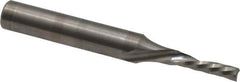 Onsrud - 1/8" Cutting Diam x 1/2" Length of Cut, 1 Flute, Downcut Spiral Router Bit - Uncoated, Right Hand Cut, Solid Carbide, 2" OAL x 1/4" Shank Diam, Single Edge, 21° Helix Angle - Apex Tool & Supply