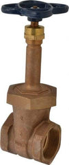 NIBCO - 2" Pipe, Class 150, Threaded Bronze Solid Wedge Rising Stem Gate Valve - 300 WOG, 150 WSP, Bolted Bonnet - Apex Tool & Supply