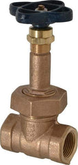 NIBCO - 3/4" Pipe, Class 150, Threaded Bronze Solid Wedge Rising Stem Gate Valve - 300 WOG, 150 WSP, Bolted Bonnet - Apex Tool & Supply
