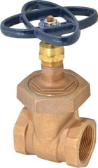 NIBCO - 1-1/2" Pipe, Class 150, Threaded Bronze Solid Wedge Stem Gate Valve - 300 WOG, 150 WSP, Union Bonnet - Apex Tool & Supply