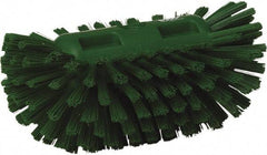 Vikan - 1-1/2" Bristle Length, Polyester Utility Scrub Brush - 5-1/2" Wide Head, 8" OAL, European Threaded Handle, Green, Polypropylene Block - Apex Tool & Supply