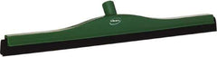 Vikan - 24" Foam Rubber Blade Bench Squeegee - Double Edge, Green, Plastic Holder - Apex Tool & Supply