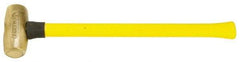 American Hammer - 5 Lb Head Nonsparking Hammer - 22" OAL, 20" Long Fiberglass Handle - Apex Tool & Supply