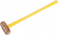 American Hammer - 12 Lb Head Nonsparking Hammer - 34" OAL, 31" Long Fiberglass Handle - Apex Tool & Supply