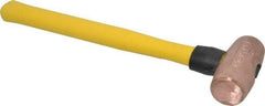 American Hammer - 3 Lb Head Nonsparking Mallet - 14-1/2" OAL, 13" Long Fiberglass Handle - Apex Tool & Supply