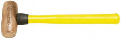 American Hammer - 4 Lb Head Nonsparking Mallet - 14-1/2" OAL, 13" Long Fiberglass Handle - Apex Tool & Supply