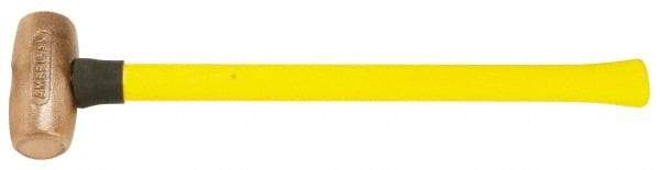 American Hammer - 5 Lb Head Nonsparking Hammer - 22" OAL, 20" Long Fiberglass Handle - Apex Tool & Supply
