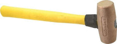American Hammer - 4 Lb Head Nonsparking Mallet - 14-1/2" OAL, 13" Long Fiberglass Handle - Apex Tool & Supply