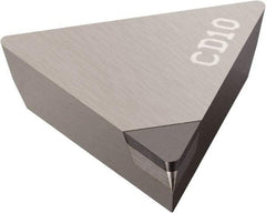 Sandvik Coromant - TPU221 FP Grade CD10 Polycrystalline Diamond (PCD) Turning Insert - Uncoated, 60° Triangle, 1/4" Inscr Circle, 1/8" Thick, 1/64" Corner Radius - Apex Tool & Supply
