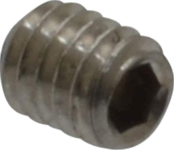 Value Collection - M2.5x0.45 Metric Coarse, 3mm OAL, Cup Point Set Screw - Grade 18-8 & Austenitic A2 Stainless Steel, 1.3mm Key - Apex Tool & Supply