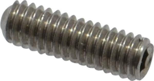 Value Collection - M2.5x0.45 Metric Coarse, 8mm OAL, Cup Point Set Screw - Grade 18-8 & Austenitic A2 Stainless Steel, 1.3mm Key - Apex Tool & Supply