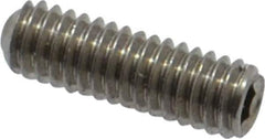 Value Collection - M2.5x0.45 Metric Coarse, 8mm OAL, Cup Point Set Screw - Grade 18-8 & Austenitic A2 Stainless Steel, 1.3mm Key - Apex Tool & Supply
