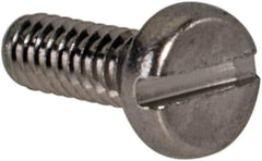 Value Collection - M1.6x0.35 Metric Coarse, 5mm Length Under Head Slotted Drive Machine Screw - Pan Head, Grade 18-8 & A2 Stainless Steel, Uncoated, Without Washer - Apex Tool & Supply