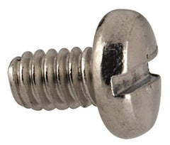 Value Collection - M2x0.40 Metric Coarse, 3mm Length Under Head Slotted Drive Machine Screw - Pan Head, Grade 18-8 & A2 Stainless Steel, Uncoated, Without Washer - Apex Tool & Supply