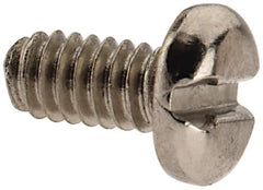 Value Collection - M2x0.40 Metric Coarse, 4mm Length Under Head Slotted Drive Machine Screw - Pan Head, Grade 18-8 & A2 Stainless Steel, Uncoated, Without Washer - Apex Tool & Supply