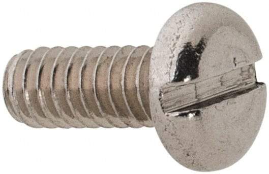 Value Collection - M2x0.40 Metric Coarse, 5mm Length Under Head Slotted Drive Machine Screw - Pan Head, Grade 18-8 & A2 Stainless Steel, Uncoated, Without Washer - Apex Tool & Supply