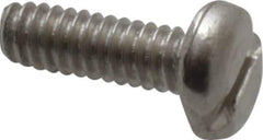 Value Collection - M2x0.40 Metric Coarse, 6mm Length Under Head Slotted Drive Machine Screw - Pan Head, Grade 18-8 & A2 Stainless Steel, Uncoated, Without Washer - Apex Tool & Supply